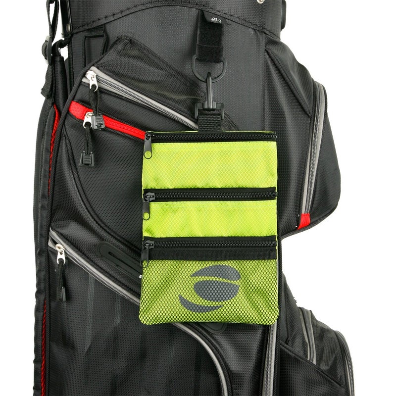 Orlimar Golf Detachable Accessory & Valuables Pouch, Lime Green, Golfing Accessories for Men and Women, Tee Cell Phone Essentials Holder, Golf Bag Organizer with Clip - Image 4